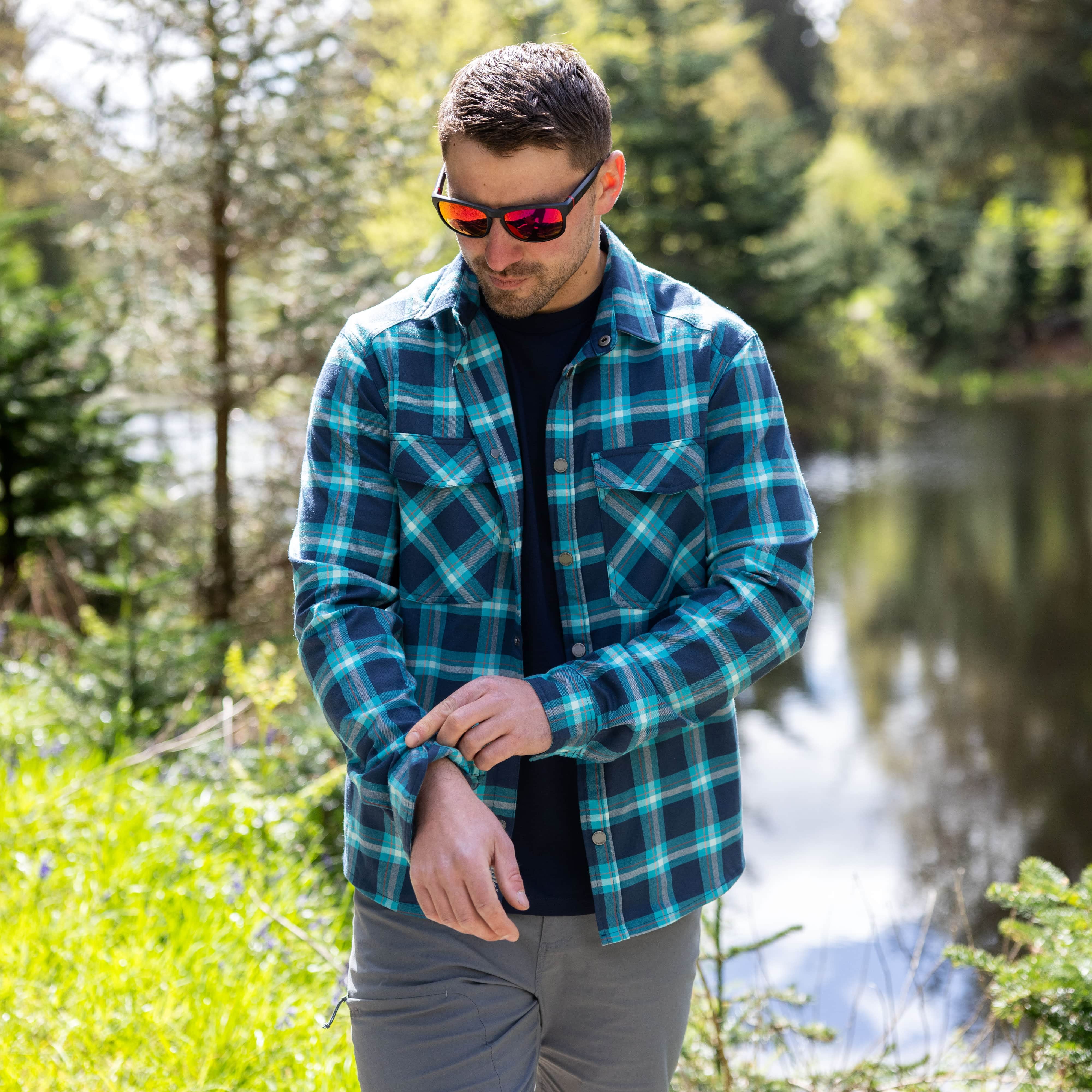 Woodsmoke Men's Technical Flannel Shirt Lightweight Outdoor