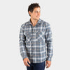 alpkit mens woodsmoke shirt in slate grey check|sl