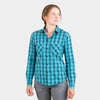 alpkit mira womens mountain shirt in surf blue