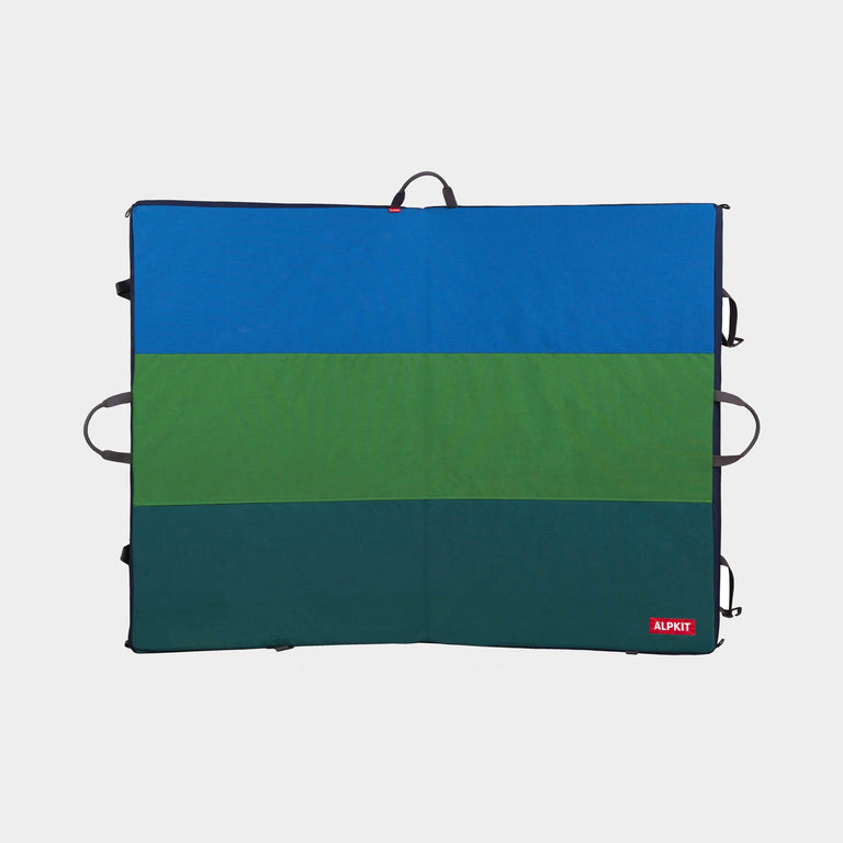 Alpkit Mujo hinge style bouldering mat in ocean green