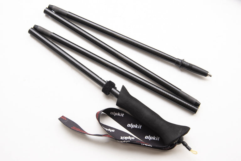 alpkit carbon nanolite pair trekking pole 4 section