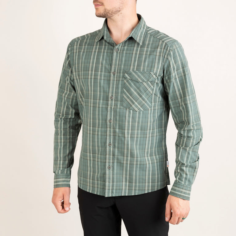 alpkit mens never shirt in green front