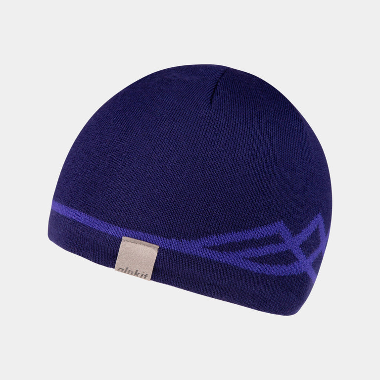 Alpkit Norden beanie in plum  - closed