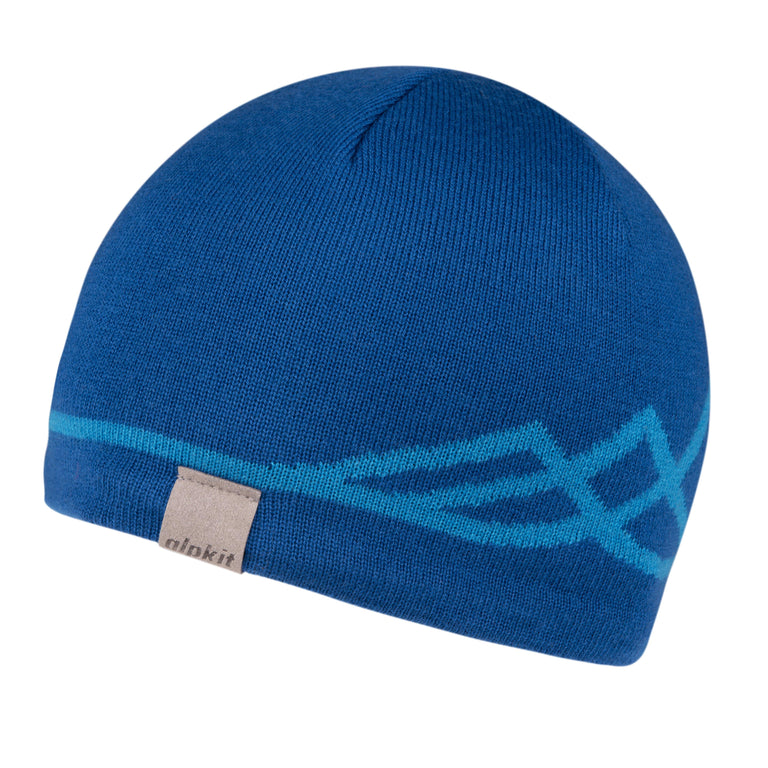 Alpkit Norden beanie in reef - closed