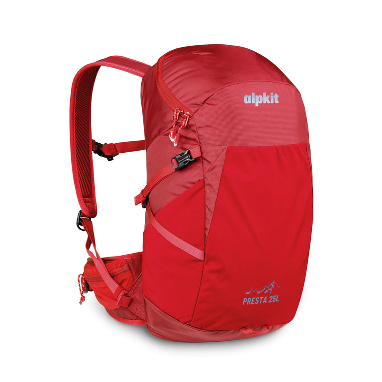 Alpkit presta 25l pack in chilli - closed