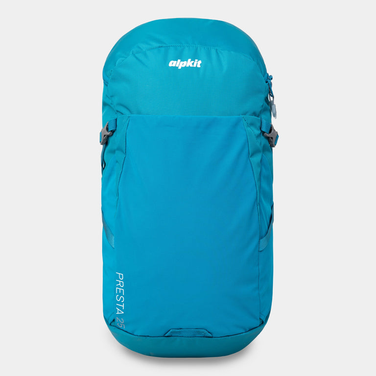 Alpkit presta 25l pack in teal blue front 