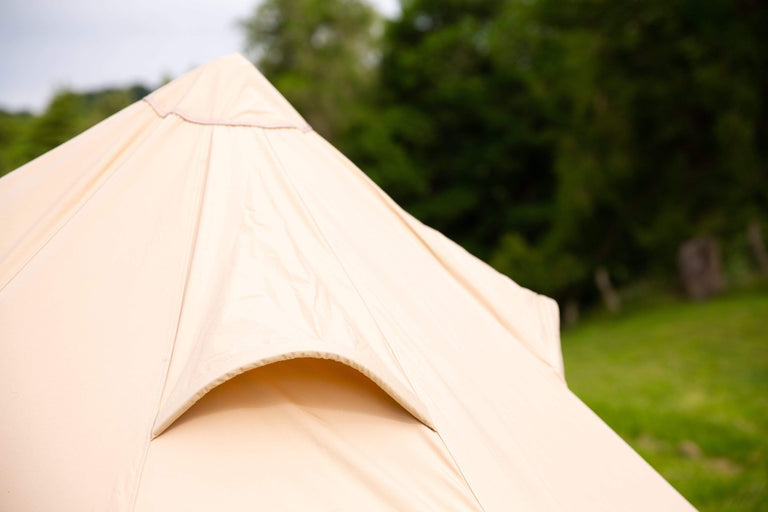 Alpkit roundhouse organic cotton bell tent vent - closed