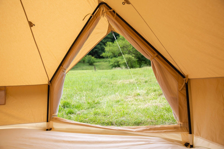 Alpkit roundhouse organic cotton bell tent entrance