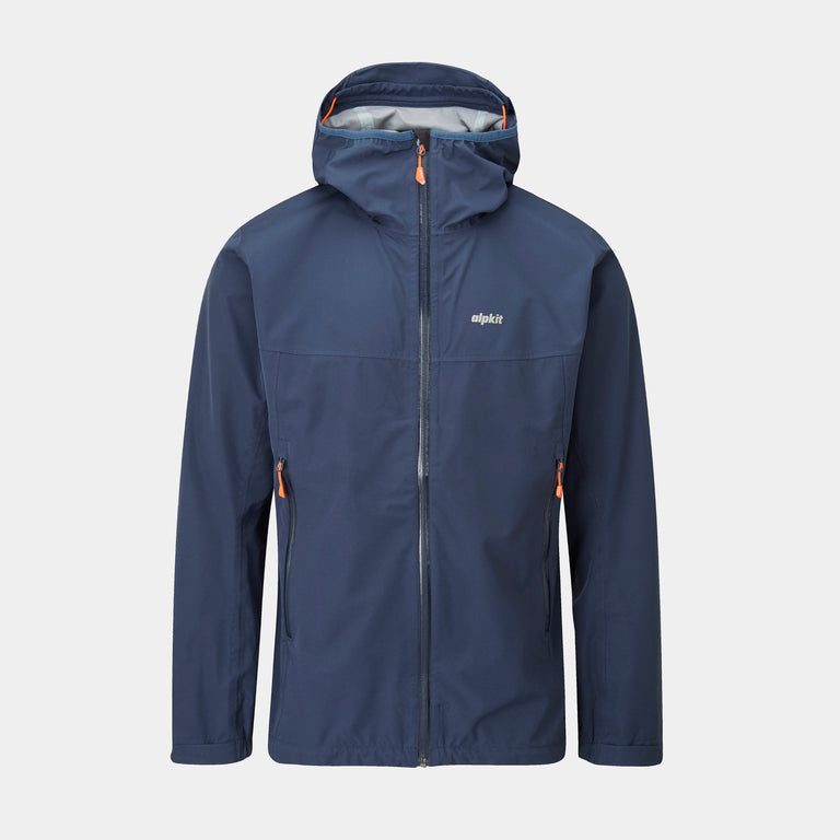 alpkit sigma mens waterproof jacket in outer space blue