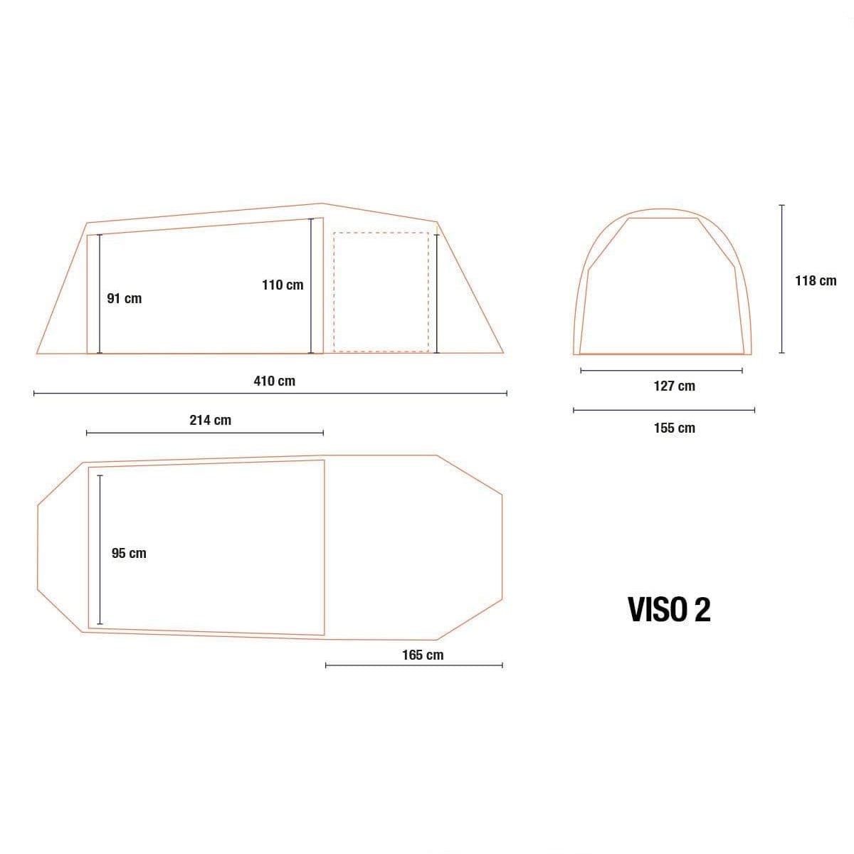 Viso 2 Spacious 2-Person Tunnel Tent