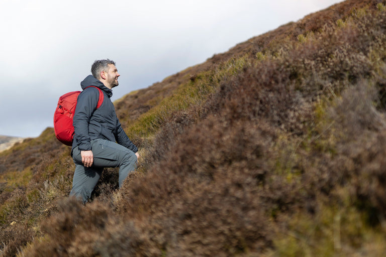 alpkit skarven mens trousers in grey - action - closed