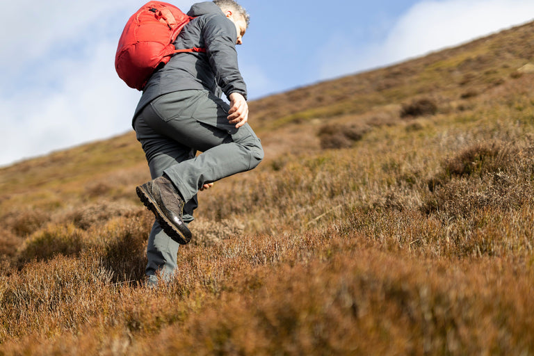 alpkit skarven mens trousers in grey - action