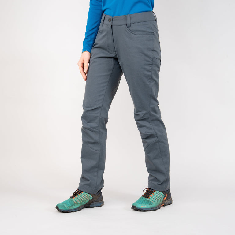 alpkit womens skarven trousers in grey front