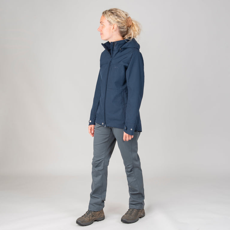 alpkit womens skarven trousers in grey outfit