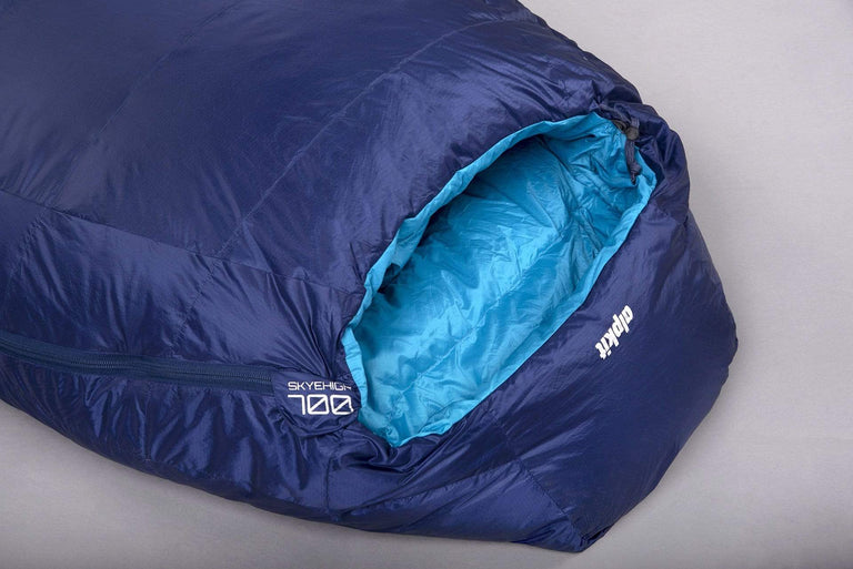 skyehigh 700 down sleeping bag in nemo hood