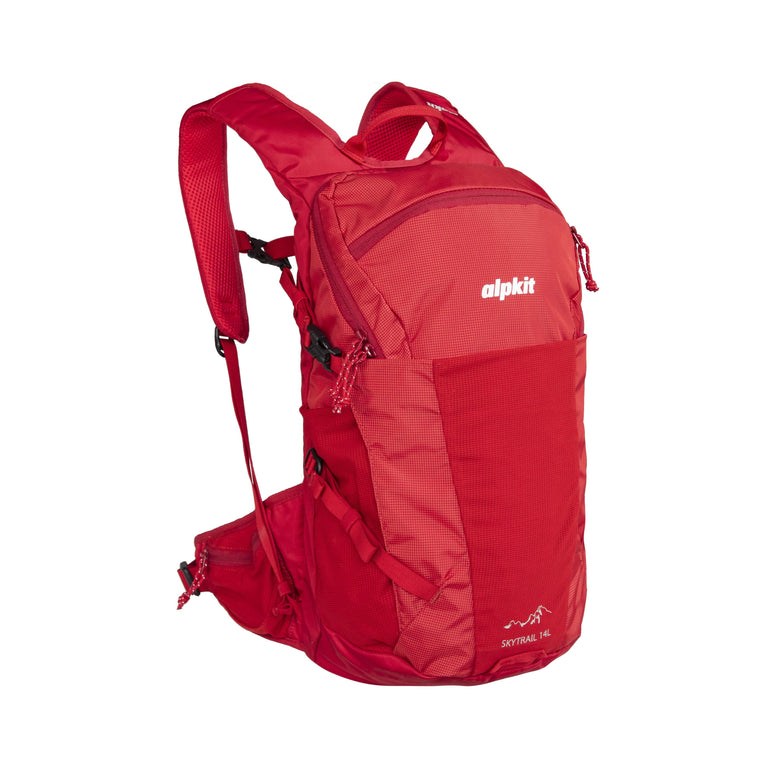 Alpkit skytrail 14l mountain biking pack in chilli - closed