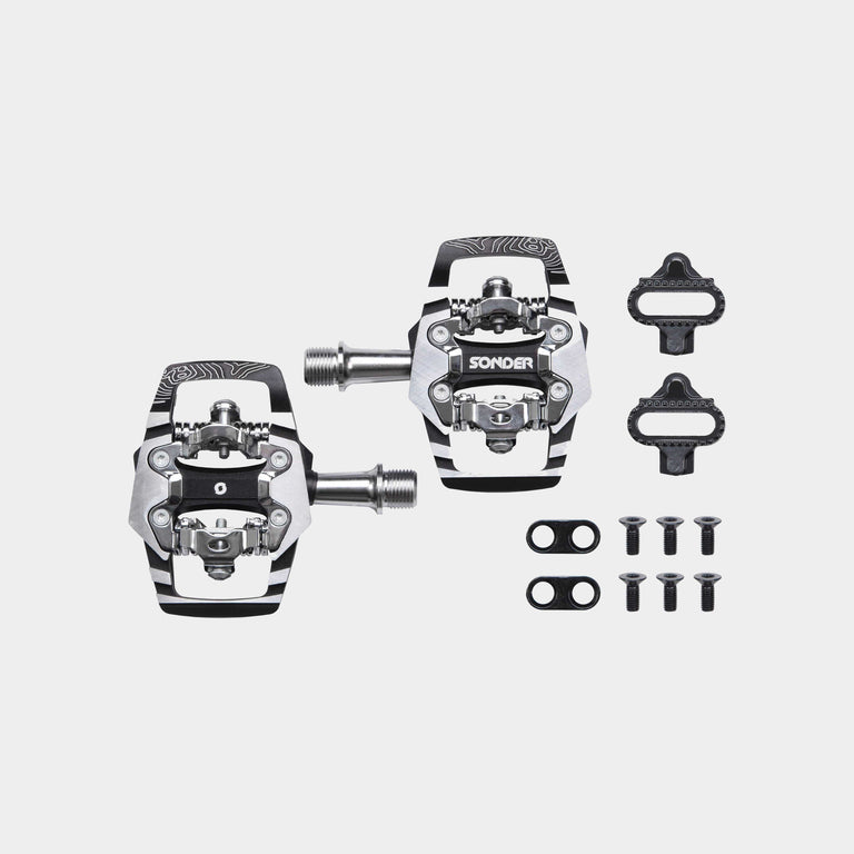 Clipless Platform Pedals With Double-Sided SPD Clips