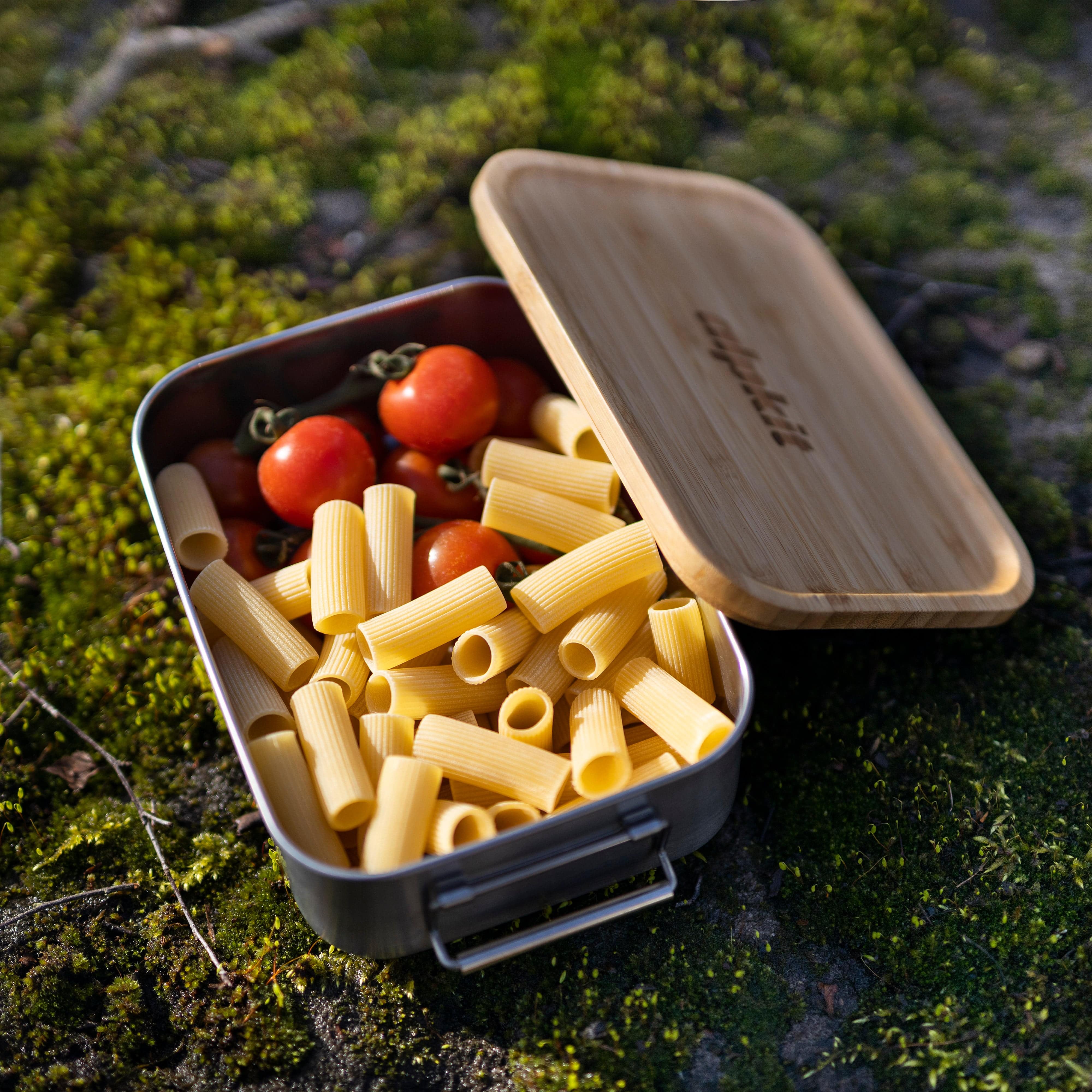 Snap 800 Stainless Steel and Bamboo Lunch Box