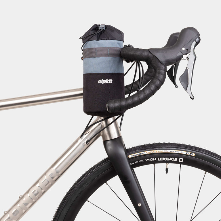 alpkit stem cell 1.5L bike packing bag in storm grey