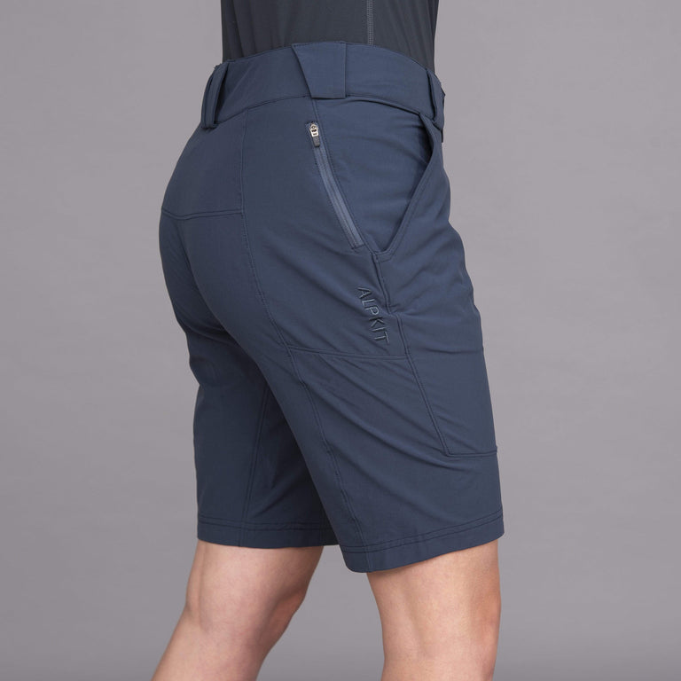 womens strada shorts in dark denim side