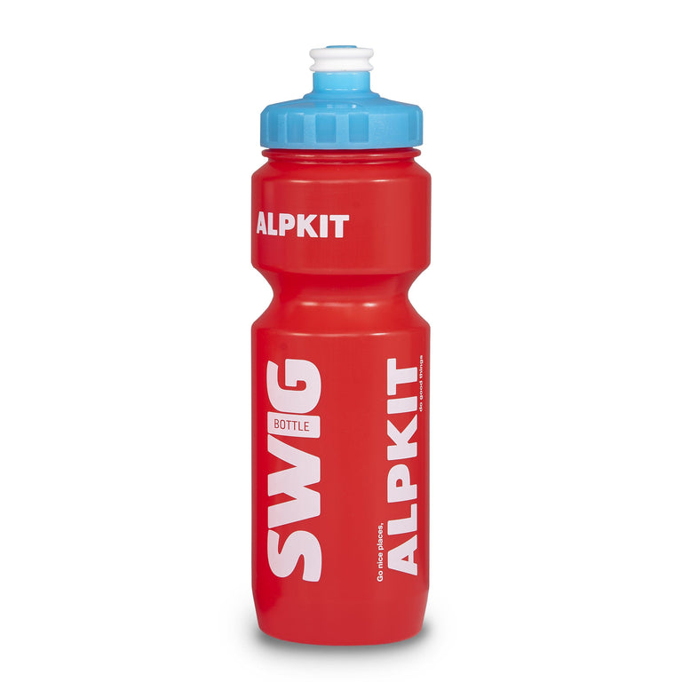 alpkit swig bottle in red 750ml - closed