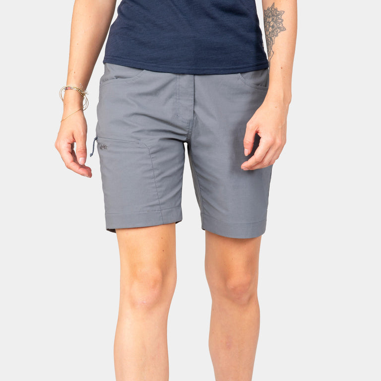 alpkit teleki womens shorts in steel grey