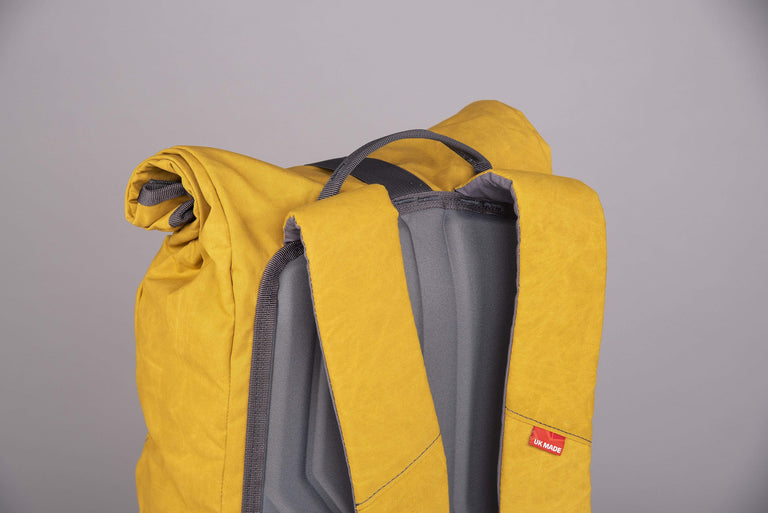 Alpkit tyrol wax cotton pack in mustard straps - closed