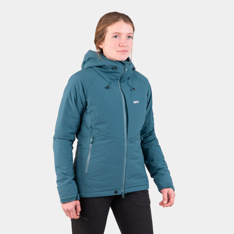 alpkit womens 0Hiro insulated jacket in spruce green