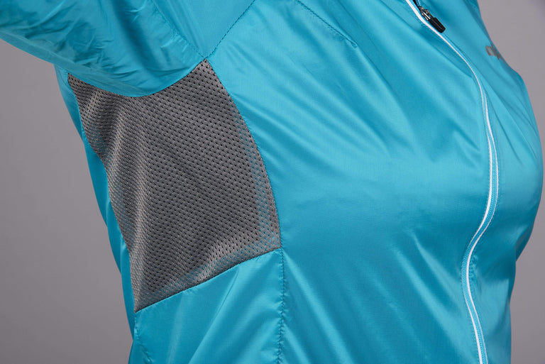 Women's Arro windproof jacket under arm mesh vents