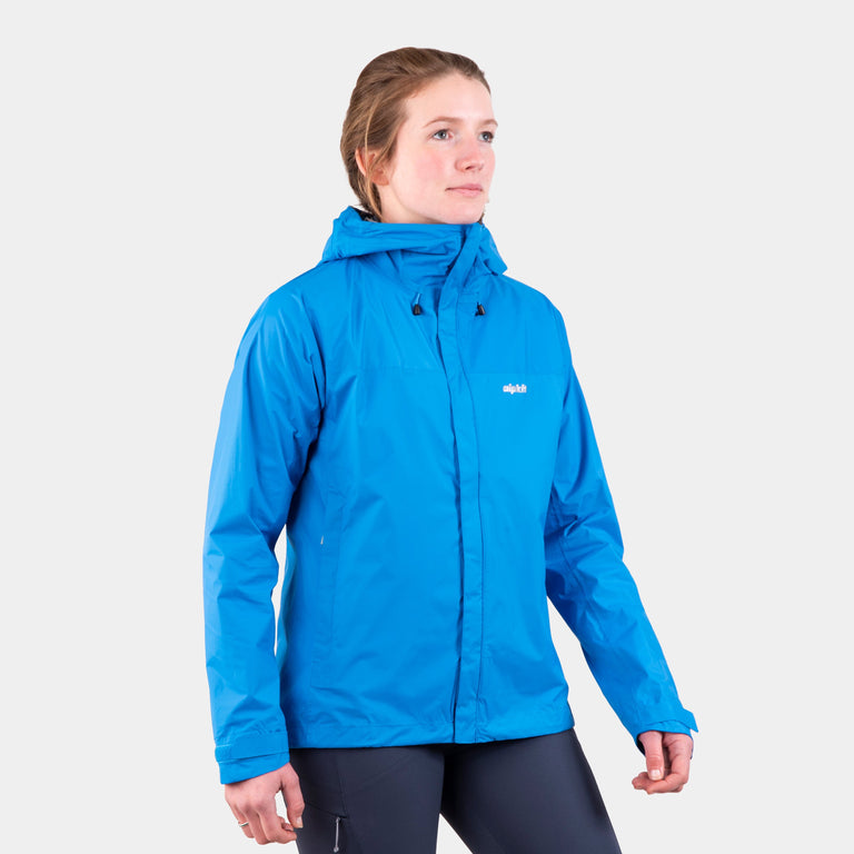 alpkit womens Atalanta waterproof jacket in lego blue|rg