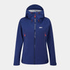 alpkit womens balance waterproof jacket in nemo blue - closed