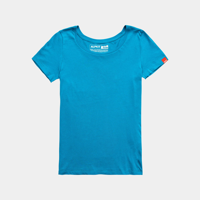 womens blank canvas tee  in azure