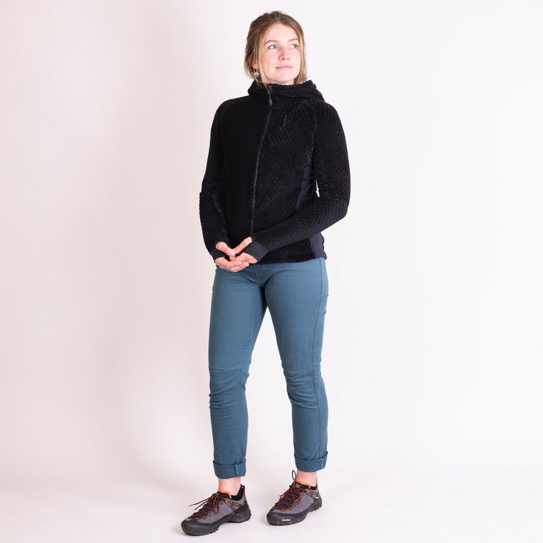 alpkit womens bloc pants in spruce blue outfit|rg