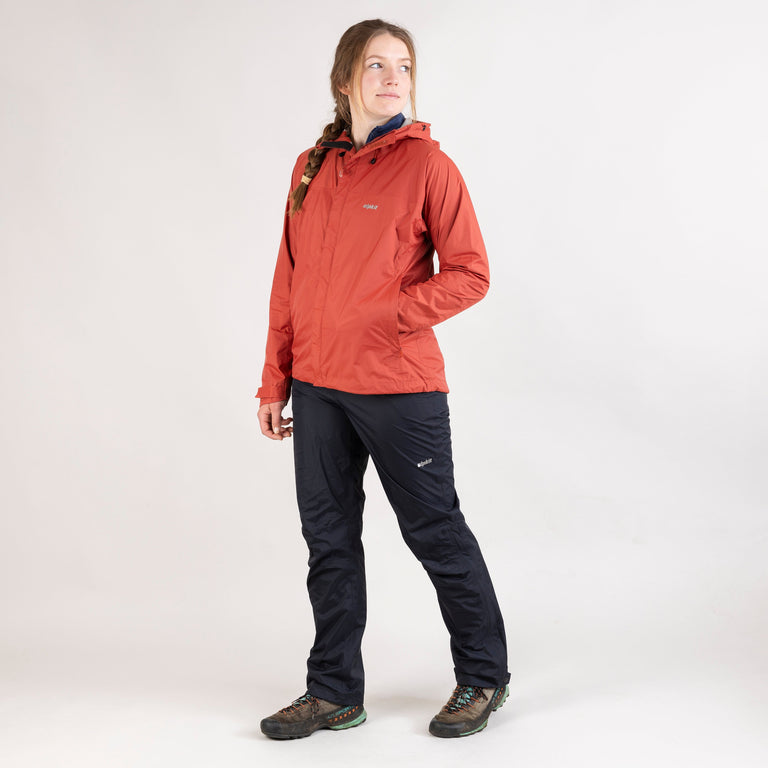 alpkit womens cloudburst waterproof overtrousers in black outfit|rg