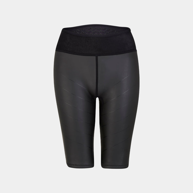 alpkit element wetsuit womens shorts in black front - closed