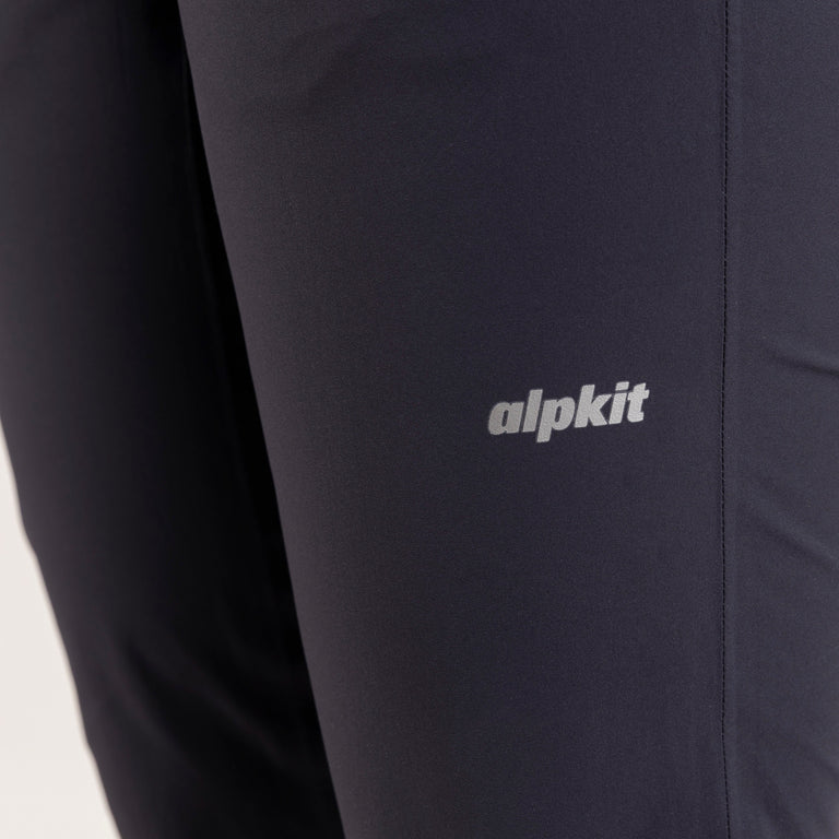 alpkit womens equinox waterproof trousers in black logo