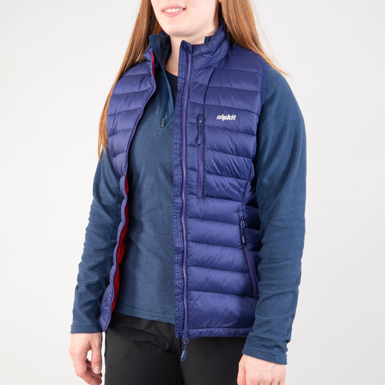 alpkit womens filoment vest down gilet in nightshade blue