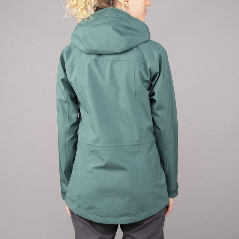 womens Alpkit fortitude waterproof jacket rear - closed