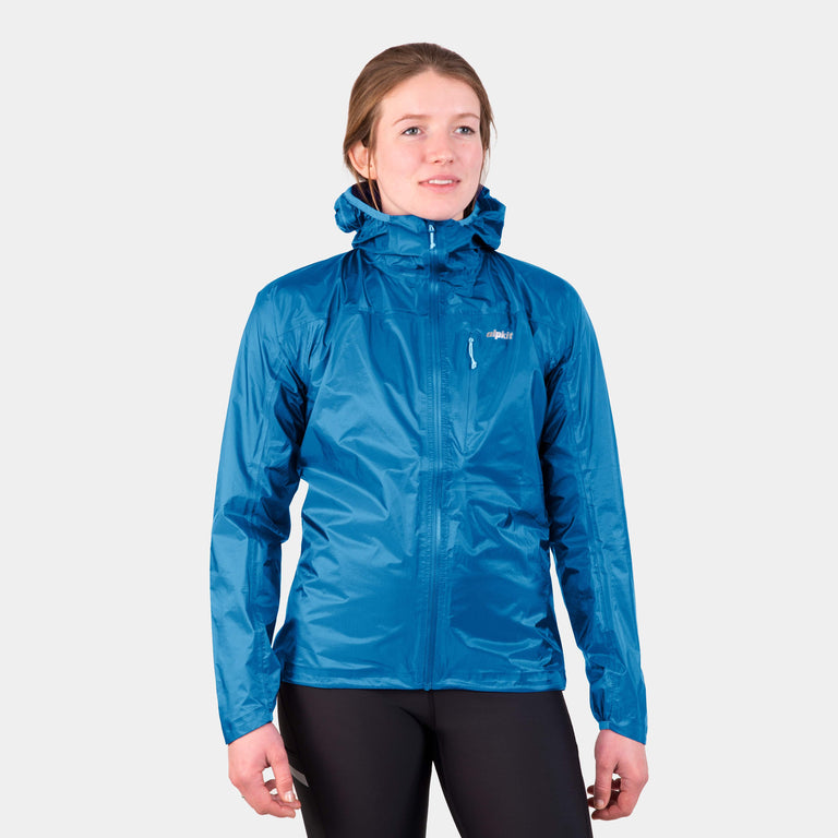 alpkit womens gravitas fell running trail running jacket in reef blue