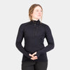 alpkit womens griffon half zip fleece in black