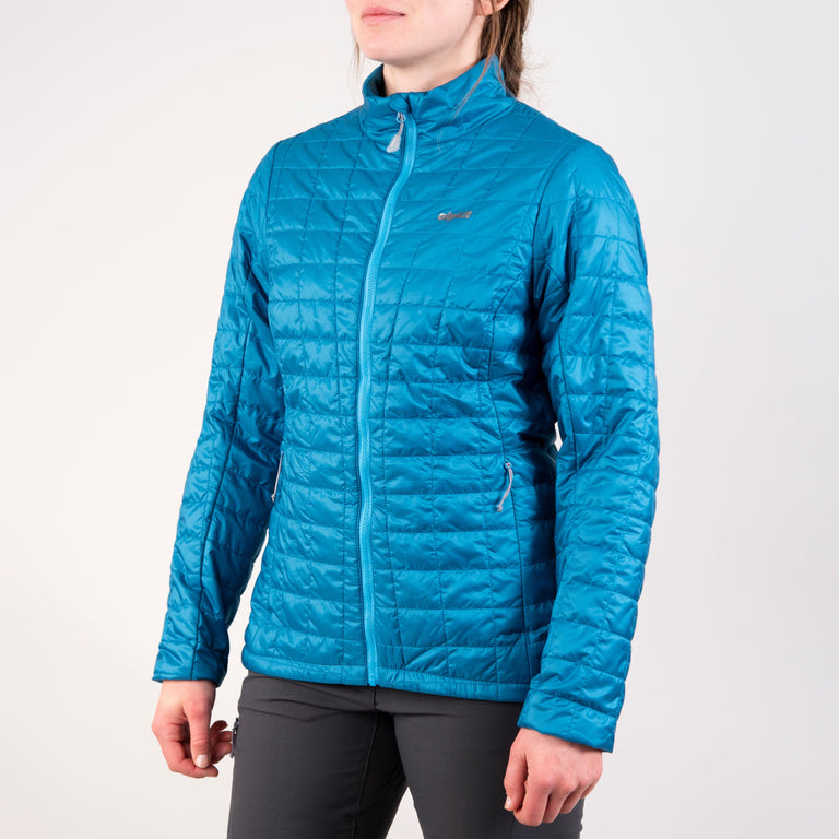 womens alpkit heiko insulated jacket in atoll blue front