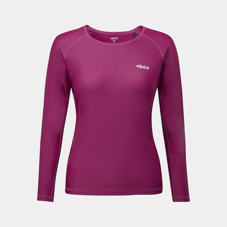 alpkit hurley womens swimming top in vino purple - closed