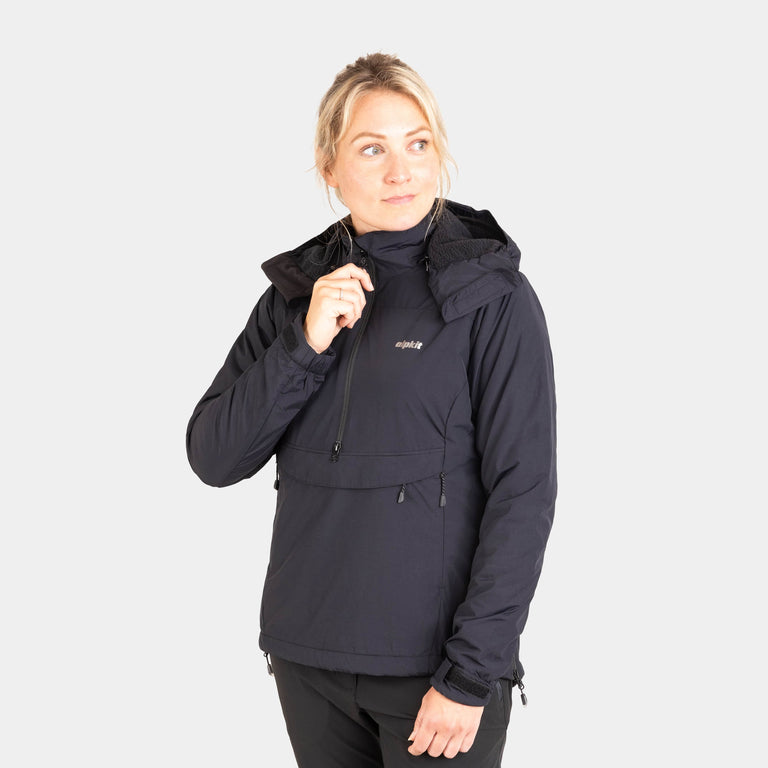 Alpkit women's Jura Mountain Smock weatherproof jacket in black