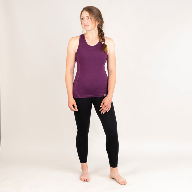 alpkit womens kepler merino leggings in black outfit