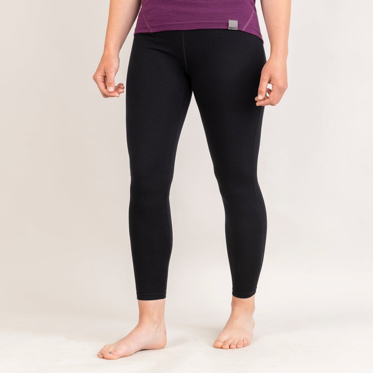 alpkit womens kepler merino leggings in black front