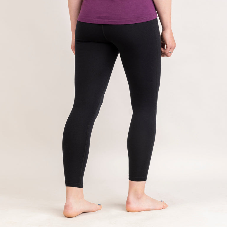 alpkit womens kepler merino leggings in black back