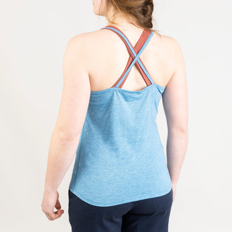 alpkit womens korri camisole in easy blue front