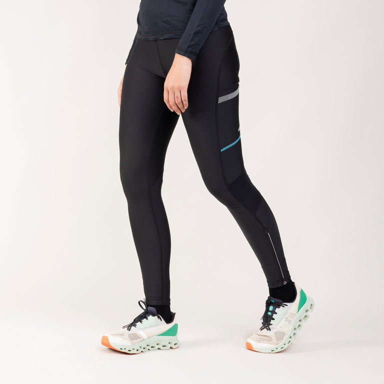 alpkit womens koulin trail running fell running tights in black front|ag