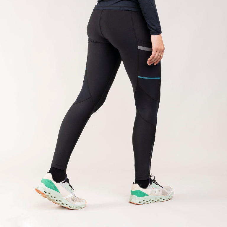 alpkit womens koulin trail running fell running tights in black rear