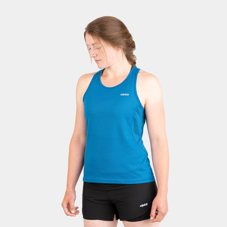 womens Alpkit Koulin trail vest in reef